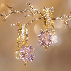 Brinco Flor e Pérola Brilhante <strong>(COMPRE 1 PAR LEVE 2)</strong>
