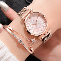 Relógio Feminino de Luxo com Quartzo