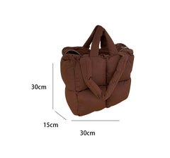 Bolsa Grande de Luxo Acolchoada Casual para o Inverno